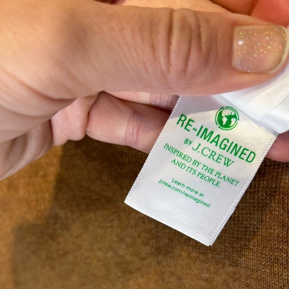 J. Crew Factory NWOT Sweater Blazer Tan X-Small Pockets Long Line Open Front - Picture 11 of 11